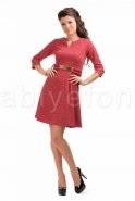 Short Red Evening Dress T1937