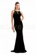 Long Black Velvet Evening Dress C6196