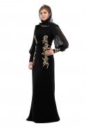Black Hijab Dress S3785