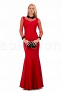 Long Black-Red Evening Dress C6163