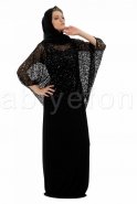 Black Hijab Dress S3818