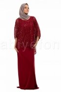 Burgundy Hijab Dress S3818