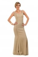 Long Gold Evening Dress C6154