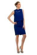 Sax Blue Coctail Dress T1846
