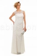 Long Cream Evening Dress M1393