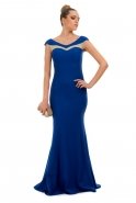 Long Sax Blue Evening Dress C6142