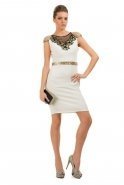 Short White Evening Dress C5129