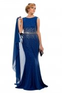 Long Sax Blue Evening Dress O3629