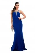 Long Sax Blue Evening Dress S3688
