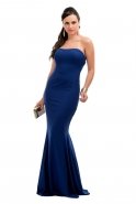 Long Sax Blue Evening Dress C6139