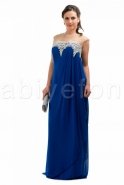 Sax Blue Large Size Evening Dress O3603
