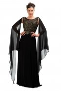 Black Large Size Evening Dress S3830