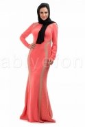 Shrimp Hijab Dress S3846