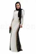 White Hijab Dress S3846