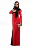 Coral Hijab Dress S3808