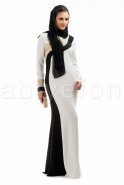 White Hijab Dress S3808