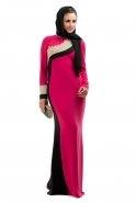 Fuchsia Hijab Dress S3808