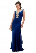 Long Sax Blue Evening Dress M1412