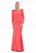Coral Hijab Dress M1405