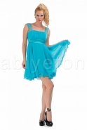 Short Turquoise Evening Dress F5160