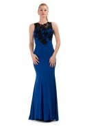 Long Sax Blue Evening Dress C6106