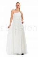 Long White Evening Dress S3708