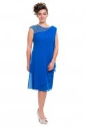 Short Sax Blue Evening Dress O7443