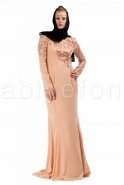 Salmon Hijab Dress S3820