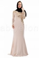 Ecru Hijab Dress S3820