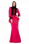 Fuchsia Hijab Dress S9003