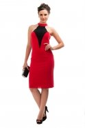 Short Black-Red Evening Dress O7220