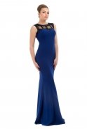 Long Sax Blue Evening Dress C6067