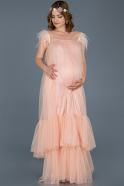 Long Rose Pregnancy Evening Dress ABU748