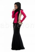 Fuchsia Hijab Dress S9013