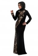Black Hijab Dress S3781
