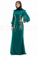 Emerald Green Hijab Dress S3684