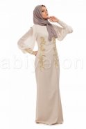 Ecru Hijab Dress S3684