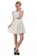 Short Cream Evening Dress T1773