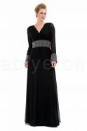 Long Black Evening Dress F1060