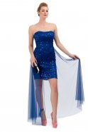 Sax Blue Evening Dress C6113