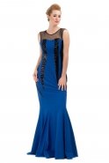 Long Sax Blue Evening Dress C6107