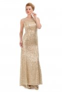 Long Gold Evening Dress M1393