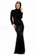 Black Hijab Dress C6109