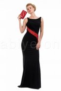Long Black-Red Evening Dress O1041