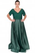 Long Emerald Green Oversized Evening Dress AL8850
