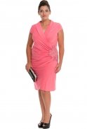 Short Pink Plus Size Dress ALY6006