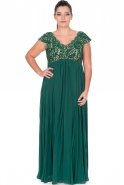 Long Emerald Green Plus Size Dress ALY8805