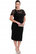 Black Oversized Evening Dress ALY6280