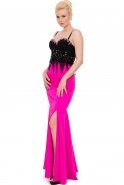 Long Pink-Black Prom Dress ALY6323