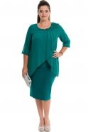 Short Emerald Green Plus Size Dress BC7887